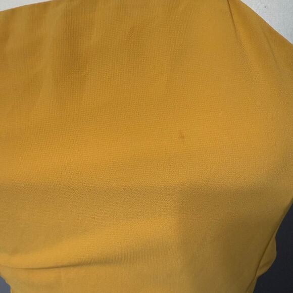 Papermoon Womens Camisole Halter Neck Back Tie Crop Top, Yellow, L - Picture 4 of 4